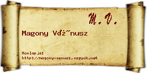 Magony Vénusz névjegykártya